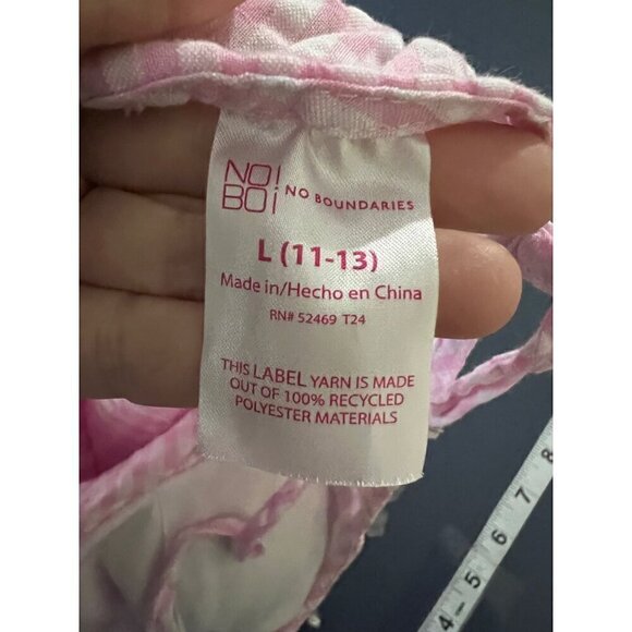 Pink Gingham Babydoll Dress Sz Large (11/13/) Coquette Y2k Cottcore - Picture 10 of 11